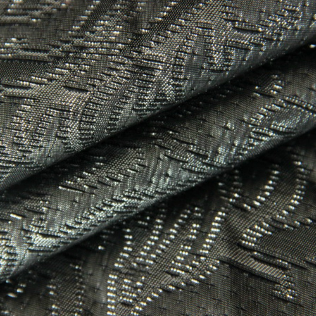 C03 Jacquard Fabric Black and Silver Grey – FabricViva